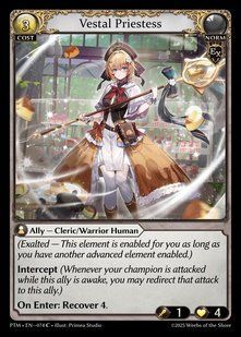 Vestal Priestess &mdash; Grand Archive, Phantom Monarchs #074, Non-foil, English &mdash; фото товару