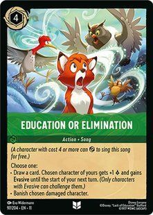 Карта Education or Elimination (11 #097) - Disney Lorcana Winterspell &mdash; фото товару