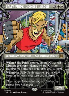 Sally Pride, Lioness Leader &mdash; Magic: The Gathering, Teenage Mutant Ninja Turtles #225, Foil, English &mdash; фото товару