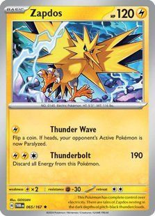 Голографічна карта Zapdos (TWM #065) - Pokemon TCG Twilight Masquerade &mdash; фото товару