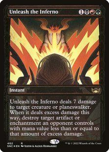 Unleash the Inferno &mdash; Magic: The Gathering, Streets of New Capenna #402, Foil, English &mdash; фото товару