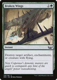 Broken Wings &mdash; Magic: The Gathering, Streets of New Capenna #136, Non-foil, English &mdash; фото товару