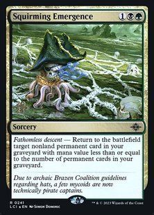 Squirming Emergence &mdash; Magic: The Gathering, The Lost Caverns of Ixalan Promos #241s, Foil, English &mdash; фото товару