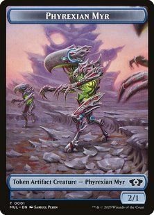 Phyrexian Myr &mdash; Magic: The Gathering, Multiverse Legends Tokens #1, Non-foil, English &mdash; фото товару