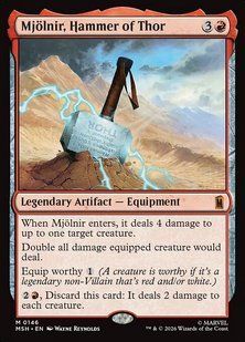 Mj&ouml;lnir, Hammer of Thor &mdash; Magic: The Gathering, Marvel Super Heroes #146, Non-foil, English &mdash; фото товару