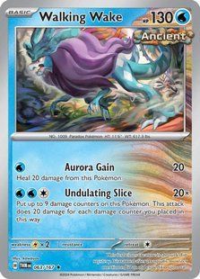 Голографічна карта Walking Wake (TWM #063) - Pokemon TCG Twilight Masquerade pokemon/twm/063/en/holo фото