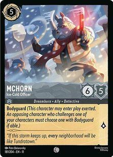 Карта McHorn - Ice-Cold Officer (11 #181) - Disney Lorcana Winterspell &mdash; фото товару