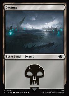 Swamp &mdash; Magic: The Gathering, The Lord of the Rings: Tales of Middle-earth #266, Foil, English &mdash; фото товару