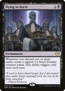 Dying to Serve &mdash; Magic: The Gathering, Innistrad: Crimson Vow #109, Non-foil, Russian &mdash; фото товару