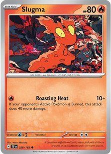 Карта Slugma (TEF #028) - Pokemon TCG Temporal Forces &mdash; фото товару
