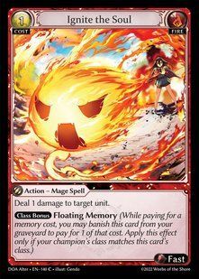 Ignite the Soul &mdash; Grand Archive, Dawn of Ashes Alter Edition #140, Non-foil, English &mdash; фото товару