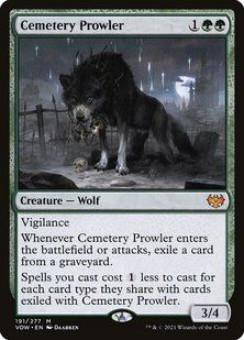 Cemetery Prowler &mdash; Magic: The Gathering, Innistrad: Crimson Vow #191, Non-foil, Russian &mdash; фото товару