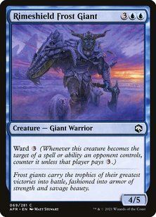 Rimeshield Frost Giant &mdash; Magic: The Gathering, Adventures in the Forgotten Realms #69, Foil, Russian &mdash; фото товару