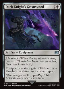 Dark Knight's Greatsword &mdash; Magic: The Gathering, Final Fantasy #95, Foil, English &mdash; фото товару