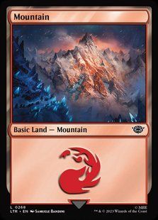 Mountain &mdash; Magic: The Gathering, The Lord of the Rings: Tales of Middle-earth #268, Foil, English &mdash; фото товару