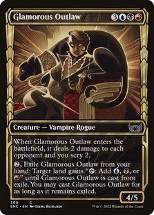Glamorous Outlaw &mdash; Magic: The Gathering, Streets of New Capenna #309, Foil, English &mdash; фото товару