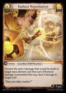 Radiant Repudiation &mdash; Grand Archive, Mercurial Heart Alter Edition #205, Non-foil, English &mdash; фото товару