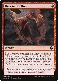 Kick in the Door &mdash; Magic: The Gathering, Adventures in the Forgotten Realms #153, Non-foil, Russian &mdash; фото товару