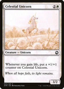 Celestial Unicorn &mdash; Magic: The Gathering, Adventures in the Forgotten Realms #5, Non-foil, Russian &mdash; фото товару