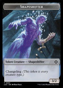 Shapeshifter // Salamander Warrior &mdash; Magic: The Gathering, The Lost Caverns of Ixalan Commander Tokens #1, Non-foil, English &mdash; фото товару