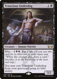 Tenacious Underdog &mdash; Magic: The Gathering, Streets of New Capenna #97, Non-foil, Russian &mdash; фото товару