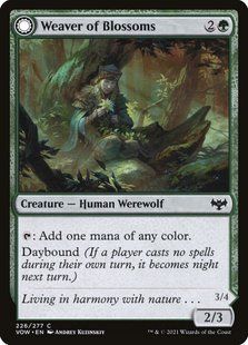Weaver of Blossoms // Blossom-Clad Werewolf &mdash; Magic: The Gathering, Innistrad: Crimson Vow #226, Foil, English &mdash; фото товару