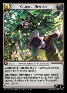 Charged Directive &mdash; Grand Archive, Mercurial Heart Alter Edition #195, Non-foil, English &mdash; фото товару