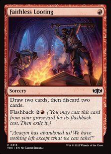 Faithless Looting &mdash; Magic: The Gathering, Tarkir: Dragonstorm Commander #213, Non-foil, English &mdash; фото товару