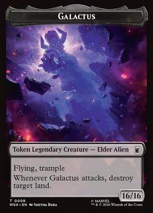 Galactus // Squirrel &mdash; Magic: The Gathering, Marvel Super Heroes Tokens #8, Foil, English &mdash; фото товару