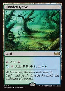 Flooded Grove &mdash; Magic: The Gathering, Tarkir: Dragonstorm Commander #364, Non-foil, English &mdash; фото товару