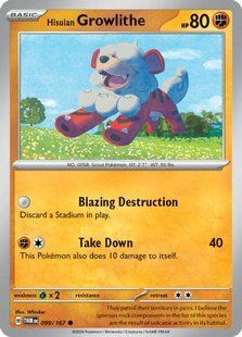 Карта Hisuian Growlithe (TWM #099) - Pokemon TCG Twilight Masquerade pokemon/twm/099/en/regular фото