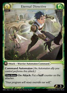 Eternal Directive &mdash; Grand Archive, Mercurial Heart Alter Edition #199, Non-foil, English &mdash; фото товару