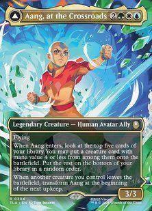 Aang, at the Crossroads // Aang, Destined Savior &mdash; Magic: The Gathering, Avatar: The Last Airbender #304, Foil, English &mdash; фото товару