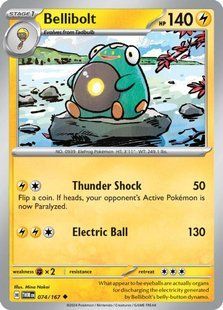 Голографічна карта Bellibolt (TWM #074) - Pokemon TCG Twilight Masquerade &mdash; фото товару