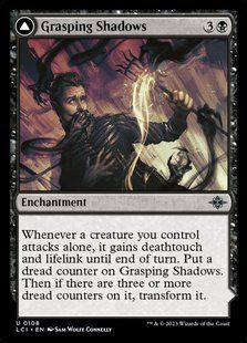 Grasping Shadows // Shadows' Lair &mdash; Magic: The Gathering, The Lost Caverns of Ixalan #108, Foil, English &mdash; фото товару