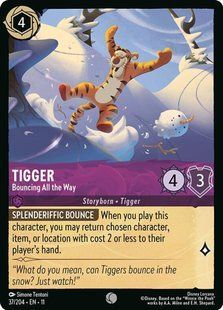 Карта Tigger - Bouncing All the Way (11 #037) - Disney Lorcana Winterspell &mdash; фото товару