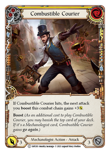 Combustible Courier &mdash; Flesh and Blood, History Pack 1 #1HP203, Non-foil, English &mdash; фото товару