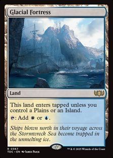Glacial Fortress &mdash; Magic: The Gathering, Tarkir: Dragonstorm Commander #367, Non-foil, English &mdash; фото товару