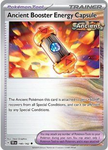 Карта Ancient Booster Energy Capsule (TEF #140) - Pokemon TCG Temporal Forces &mdash; фото товару