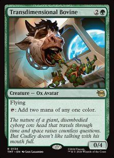 Transdimensional Bovine &mdash; Magic: The Gathering, Teenage Mutant Ninja Turtles #134, Foil, English &mdash; фото товару