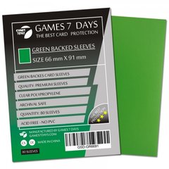 Протектори G7D Backed Card Sleeves зелені sl-67 фото