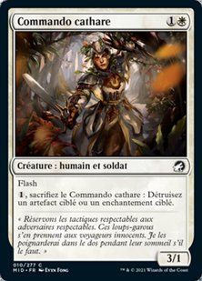 Cathar Commando &mdash; Magic: The Gathering, Innistrad: Midnight Hunt #10, Foil, French &mdash; фото товару