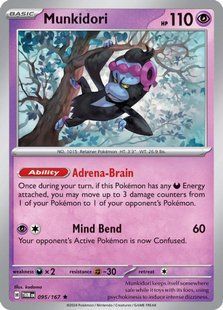 Голографічна карта Munkidori (TWM #095) - Pokemon TCG Twilight Masquerade &mdash; фото товару
