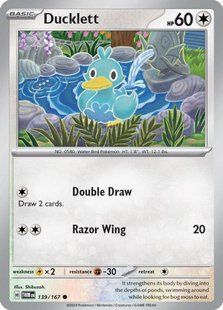 Карта Ducklett (TWM #139) - Pokemon TCG Twilight Masquerade pokemon/twm/139/en/regular фото