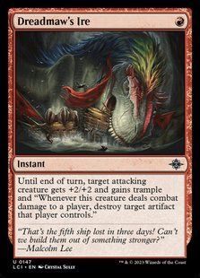 Dreadmaw's Ire &mdash; Magic: The Gathering, The Lost Caverns of Ixalan #147, Foil, English &mdash; фото товару