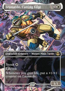Leonardo, Cutting Edge &mdash; Magic: The Gathering, Teenage Mutant Ninja Turtles #211, Foil, English &mdash; фото товару