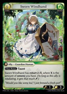 Sworn Windhand &mdash; Grand Archive, Phantom Monarchs #154, Non-foil, English &mdash; фото товару