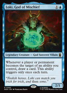 Loki, God of Mischief &mdash; Magic: The Gathering, Marvel Super Heroes #65, Foil, English &mdash; фото товару