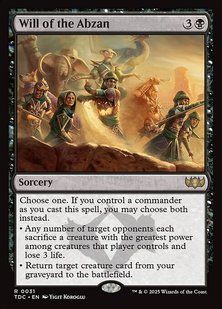 Will of the Abzan &mdash; Magic: The Gathering, Tarkir: Dragonstorm Commander #31, Non-foil, English &mdash; фото товару