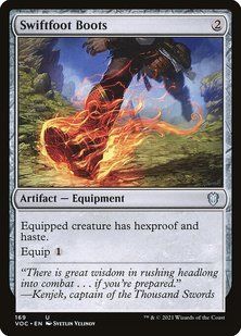 Swiftfoot Boots &mdash; Magic: The Gathering, Crimson Vow Commander #169, Non-foil, Russian &mdash; фото товару